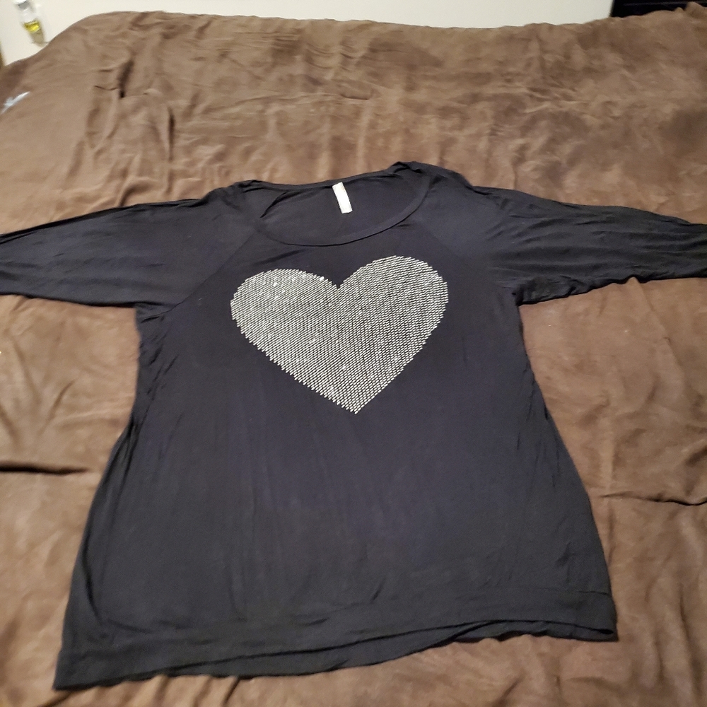 Shiny long sleeve tunic